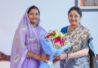 केंद्रीय महिला एवं बाल विकास मंत्री अन्नपूर्णा देवी से महिला एवं बाल विकास मंत्री लक्ष्मी राजवाड़े ने की सौजन्य भेंट