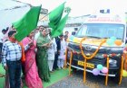 मंत्री लक्ष्मी राजवाड़े ने चांदनी बिहारपुर को दी एम्बुलेंस की सौगात, दिखाई हरी झण्डी