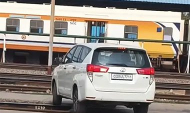 रेलवे स्टेशन पर बड़ा सुरक्षा उल्लंघन, प्लेटफॉर्म पर इनोवा
