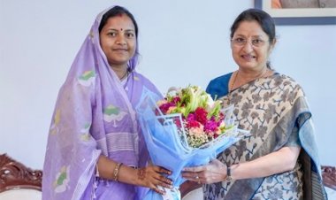 केंद्रीय महिला एवं बाल विकास मंत्री अन्नपूर्णा देवी से महिला एवं बाल विकास मंत्री लक्ष्मी राजवाड़े ने की सौजन्य भेंट