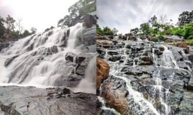 होन्हेड़ वॉटरफॉल में उमड़ी सैलानियों की भीड़
