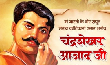 वित्त मंत्री ओपी चौधरी ने शहीद चंद्रशेखर आज़ाद जी की जयंती पर किया नमन