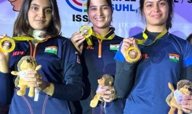 वित्त मंत्री ओपी चौधरी ने ISSF वर्ल्ड कप में पदक विजेता ईशा सिंह और मनु भाकर को दी बधाई