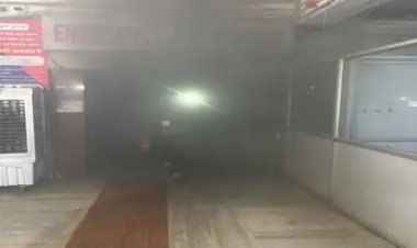 रायपुर के मेकाहारा में आग का अलार्म