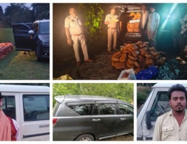 लग्जरी कारों से हो रही थी तस्करी, करोड़ों का गांजा बरामद