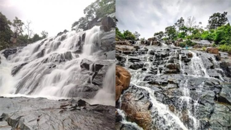 होन्हेड़ वॉटरफॉल में उमड़ी सैलानियों की भीड़