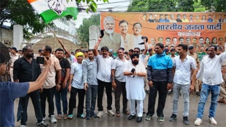 रायपुर में विरोध प्रदर्शन के दौरान हंगामा, केस दर्ज