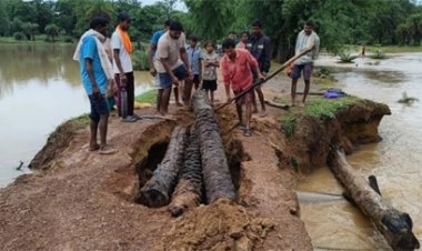 बारिश ने तोड़ा रास्ता, ग्रामीण बेहाल