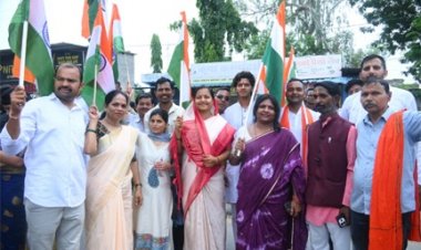 हर घर तिरंगा अभियान: मंत्री लक्ष्मी राजवाड़े की अगुवाई में निकली भव्य तिरंगा यात्रा