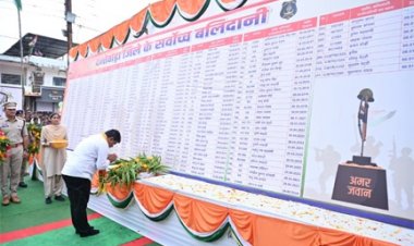 श्यामगिरी में शहीद पूर्व विधायक स्व. भीमा मंडावी को उप मुख्यमंत्री विजय शर्मा और वन मंत्री केदार कश्यप ने दी श्रद्धांजलि