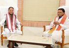 मुख्यमंत्री विष्णु देव साय ने ओडिशा के मुख्यमंत्री मोहन चरण माझी से की सौजन्य भेंट