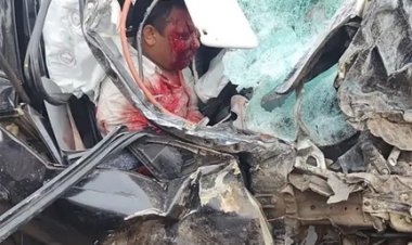 ट्रक और क्रेटा की जोरदार भिड़ंत, एक की मौत; तीन घायल