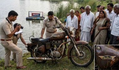 घर से बुलेट लेकर निकला युवक नहीं लौटा, 5 साल बाद तालाब में मिली बाइक