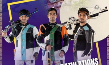 एशियन गेम्स 2026 में पुरुष 10 मीटर एयर राइफल टीम ने जीता रजत पदक, वित्त मंत्री  ओपी चौधरी ने दी बधाई