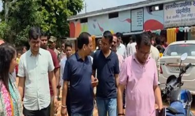 रायपुर में बाढ़ राहत कार्यों का कलेक्टर ने लिया जायजा