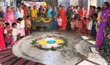 आंगन मिलन सेवा में सजी पौष्टिक थाली, घर-घर पहुंचा सुपोषण का संदेश