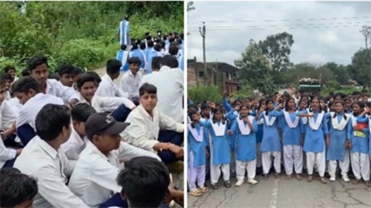 मुरकौल स्कूल में शिक्षक नहीं, भड़के छात्र