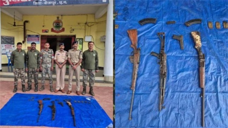 नक्सली डंप पर पुलिस की बड़ी कार्रवाई