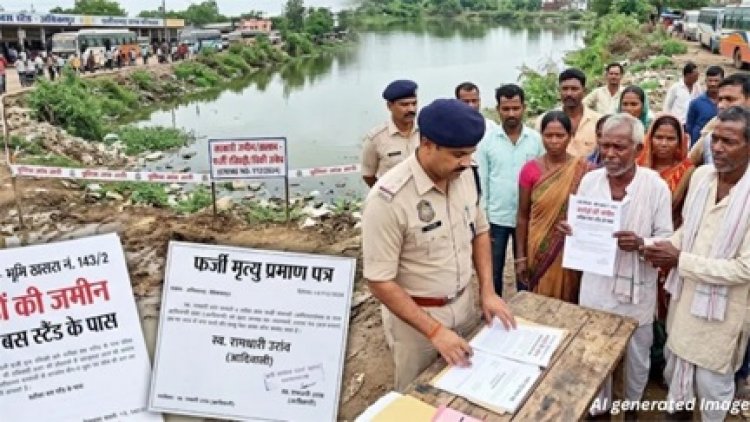 करोड़ों की तालाब जमीन पर फर्जीवाड़े का आरोप, रजिस्ट्री कराई