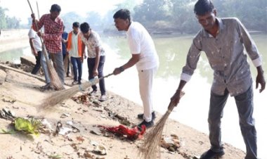 रामपुर आश्रम में जनभागीदारी से चला सेवा संकल्प के साथ स्वच्छता अभियान