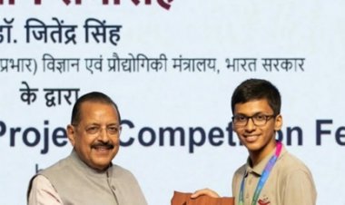 रायगढ़ के छात्र कृष्ण अग्रवाल को 12वें राष्ट्रीय स्तरीय प्रदर्शनी एवं परियोजना प्रतियोगिता में मिला सम्मान