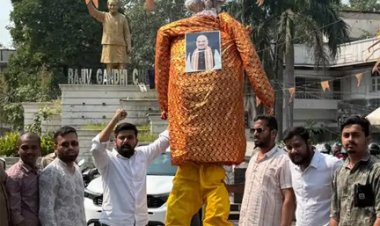 राजीव गांधी चौक पर NSUI का प्रदर्शन, केंद्र के खिलाफ नारेबाजी