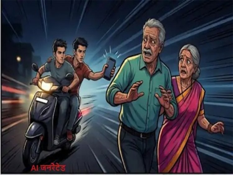 रात में कारोबारी से मोबाइल लूटकर भागे बदमाश
